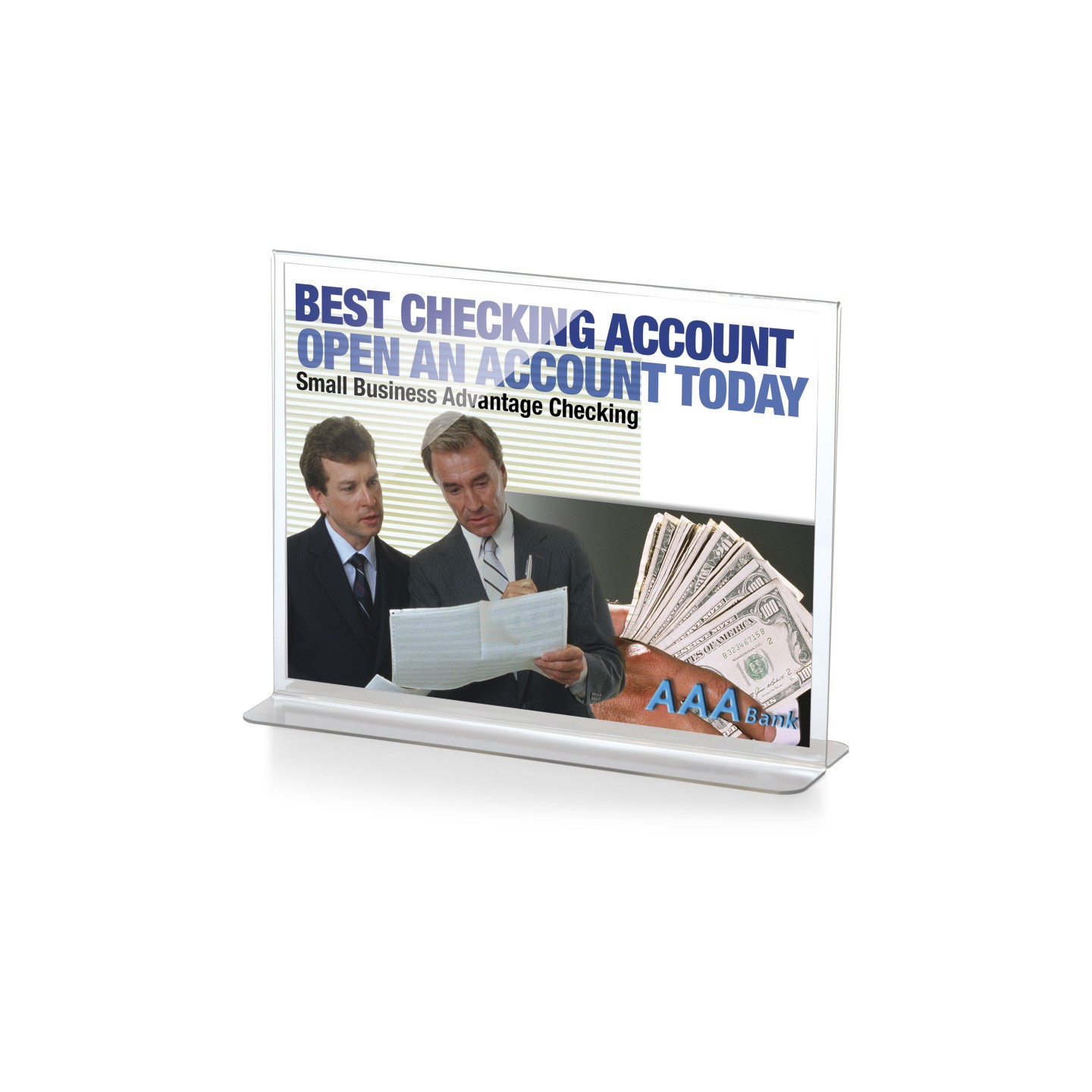 Officemate® Upright Sign Holder, Horizontal 11in W 8.5in H