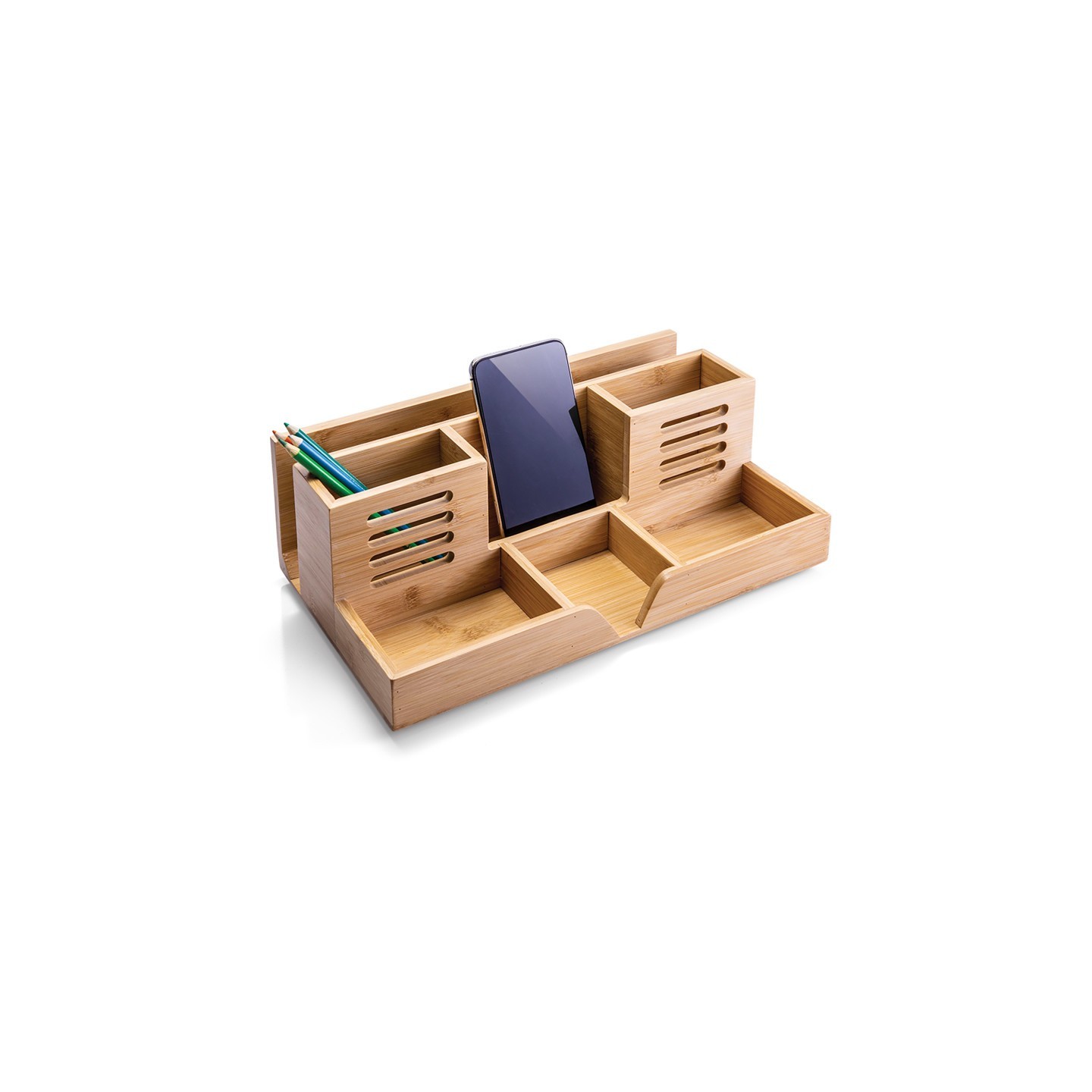 Officemate® Bamboo Desk Organizer