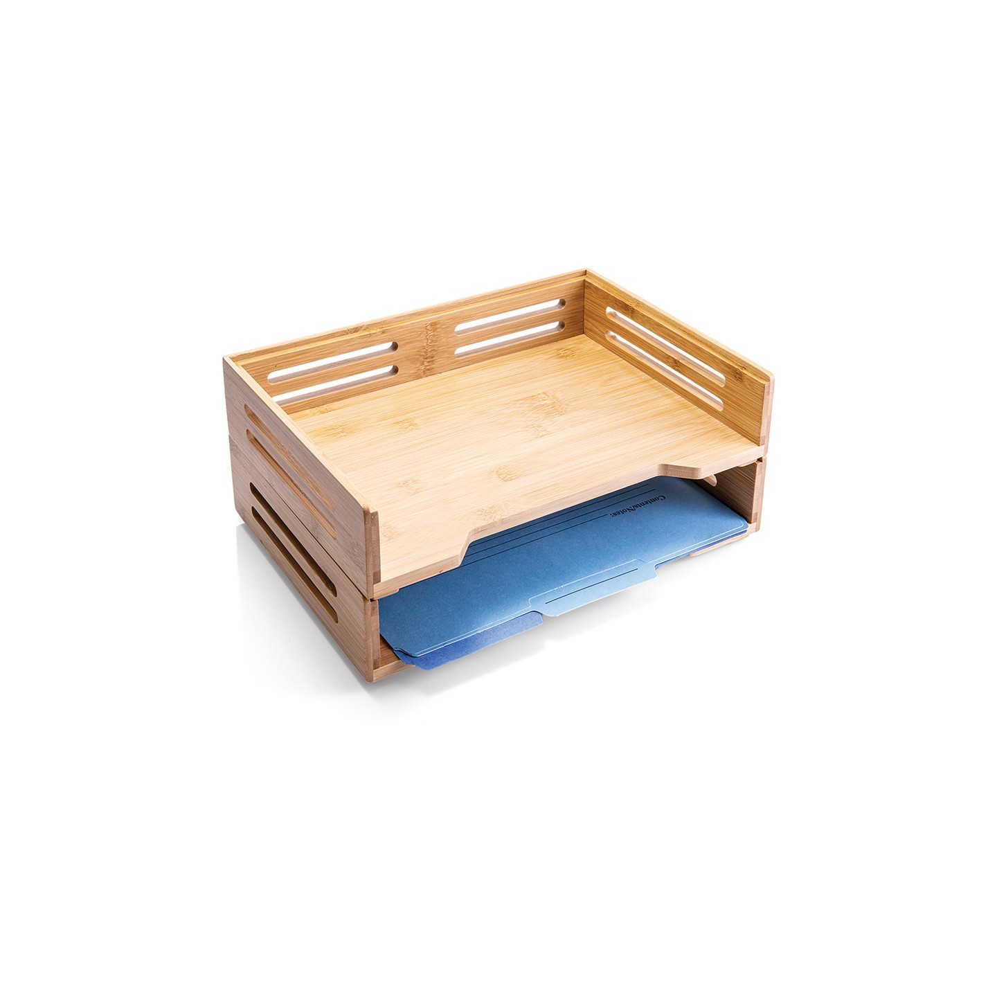 Officemate® Bamboo Letter Tray, Pack of 2