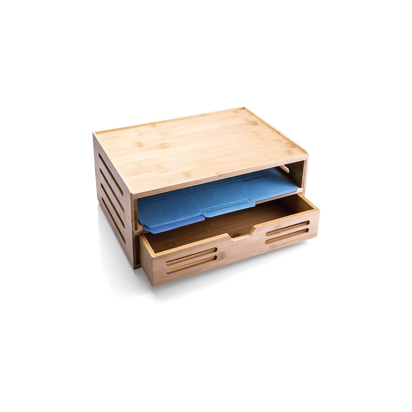 Officemate® Bamboo Drawer Organizer, Base and Drawer