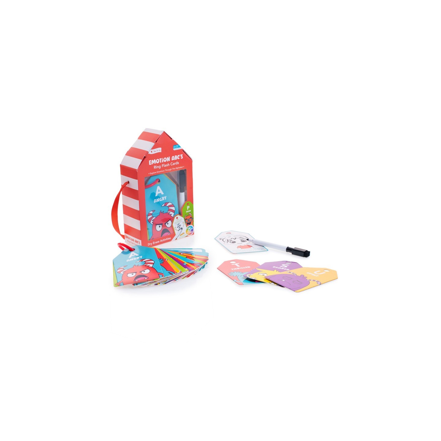 Open the Joy Dry Erase Flash Cards - ABC's Emotions