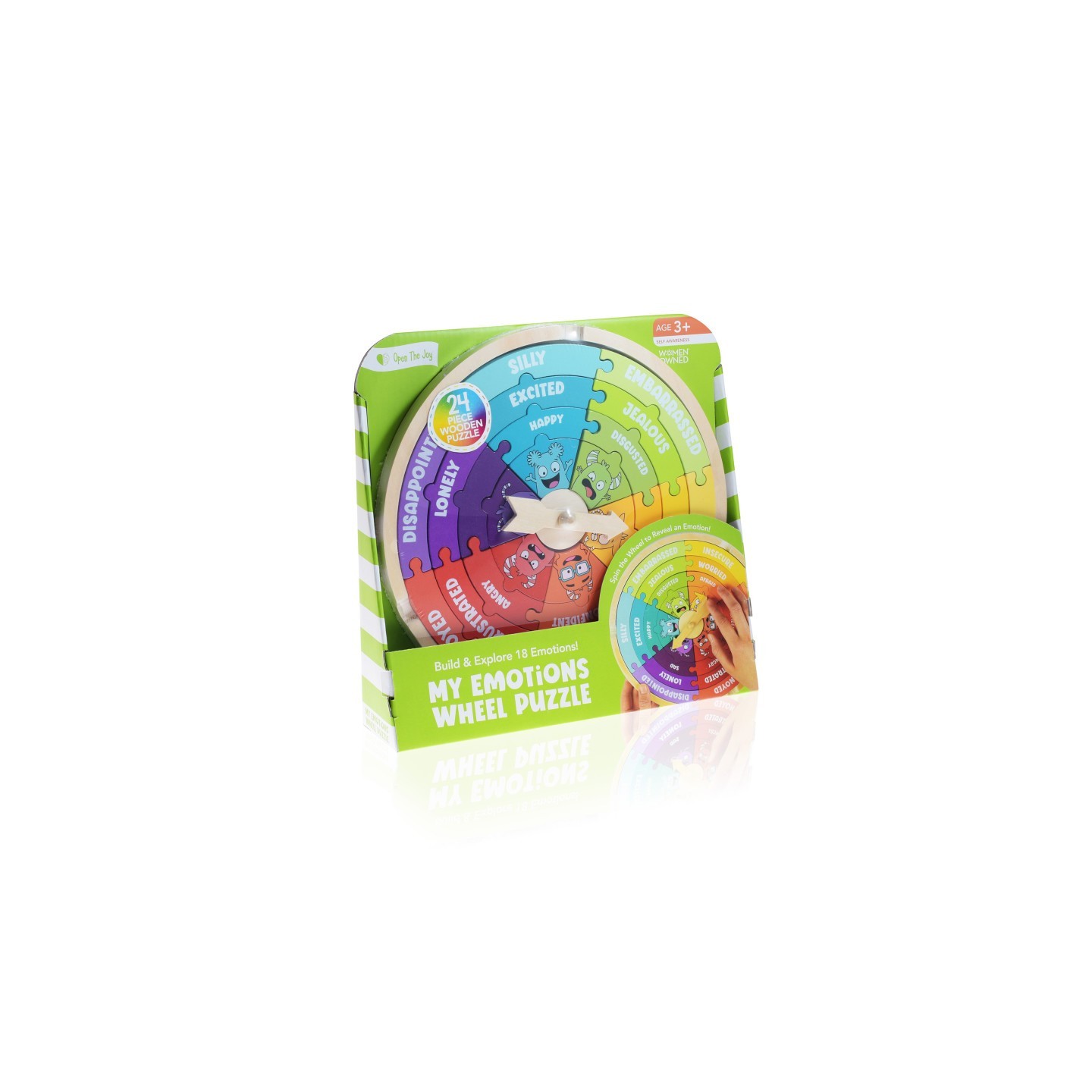 Open the Joy My Emotions Wheel, Emotional Intelligence, Mindfulness, and Learning Toy for Kids