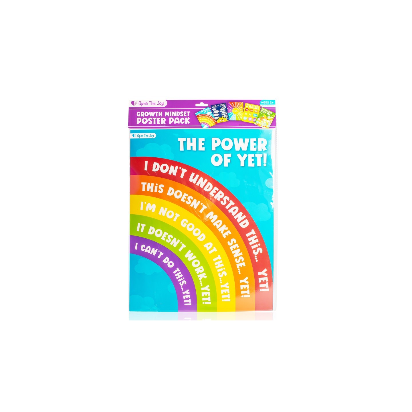Open the Joy Growth Mindeset Poster Pack, 11" x 14", 5 Posters