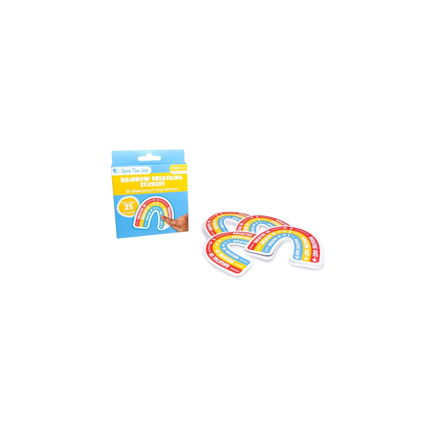 Open the Joy Rainbow Breathing Sticker Class Pack, 25 Stickers