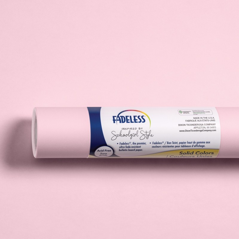 Fadeless® Schoolgirl Style Bulletin Board Paper, 48" x 50', Pretty in Pink