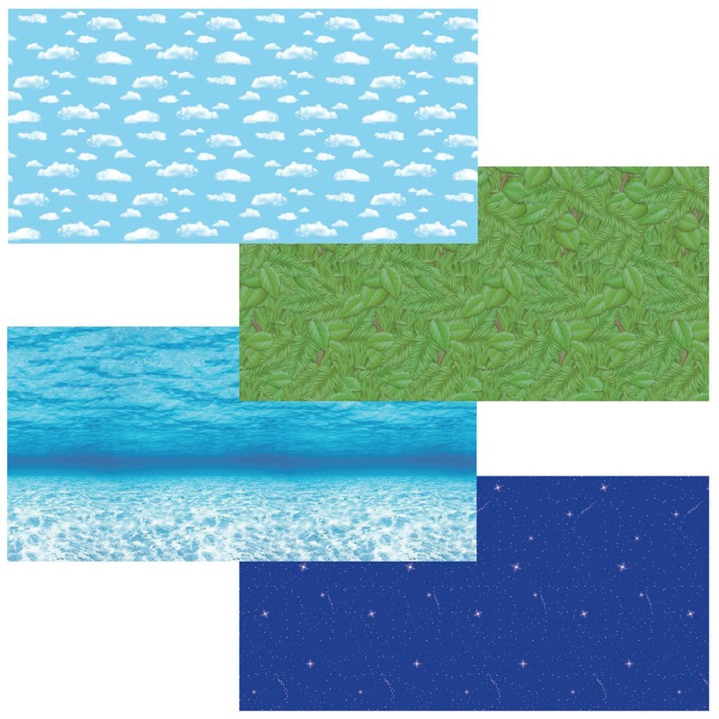 Fadeless® Bulletin Board Art Paper, Nature Assortment, 48" x 12', 4 Rolls