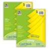 Pacon® Card Stock, Lemon Yellow, 8-1/2" x 11", 100 Sheets Per Pack, 2 Packs