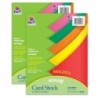 Pacon® Bright Card Stock, 5 Assorted Colors, 8-1/2" x 11", 100 Sheets Per Pack, 2 Packs