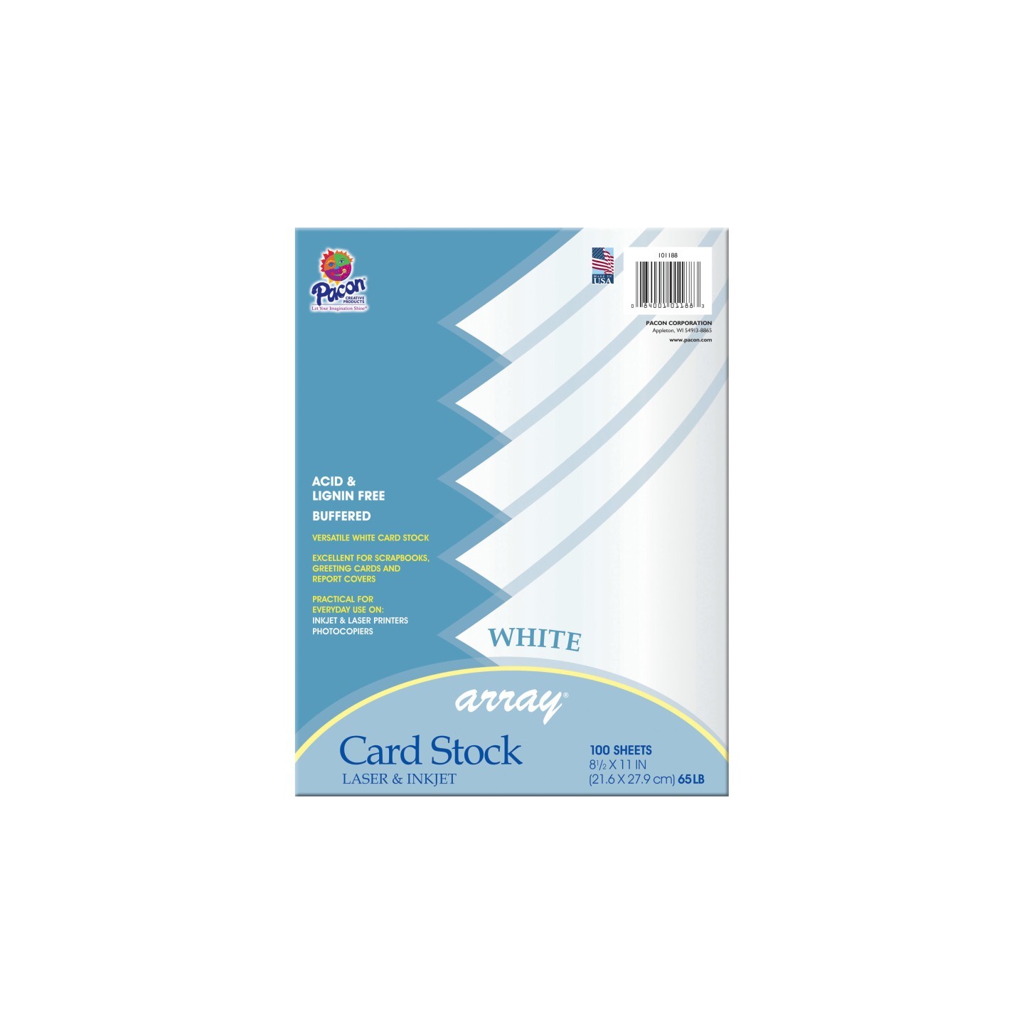 Pacon® Card Stock, Classic White, 8-1/2" x 11", 100 Sheets