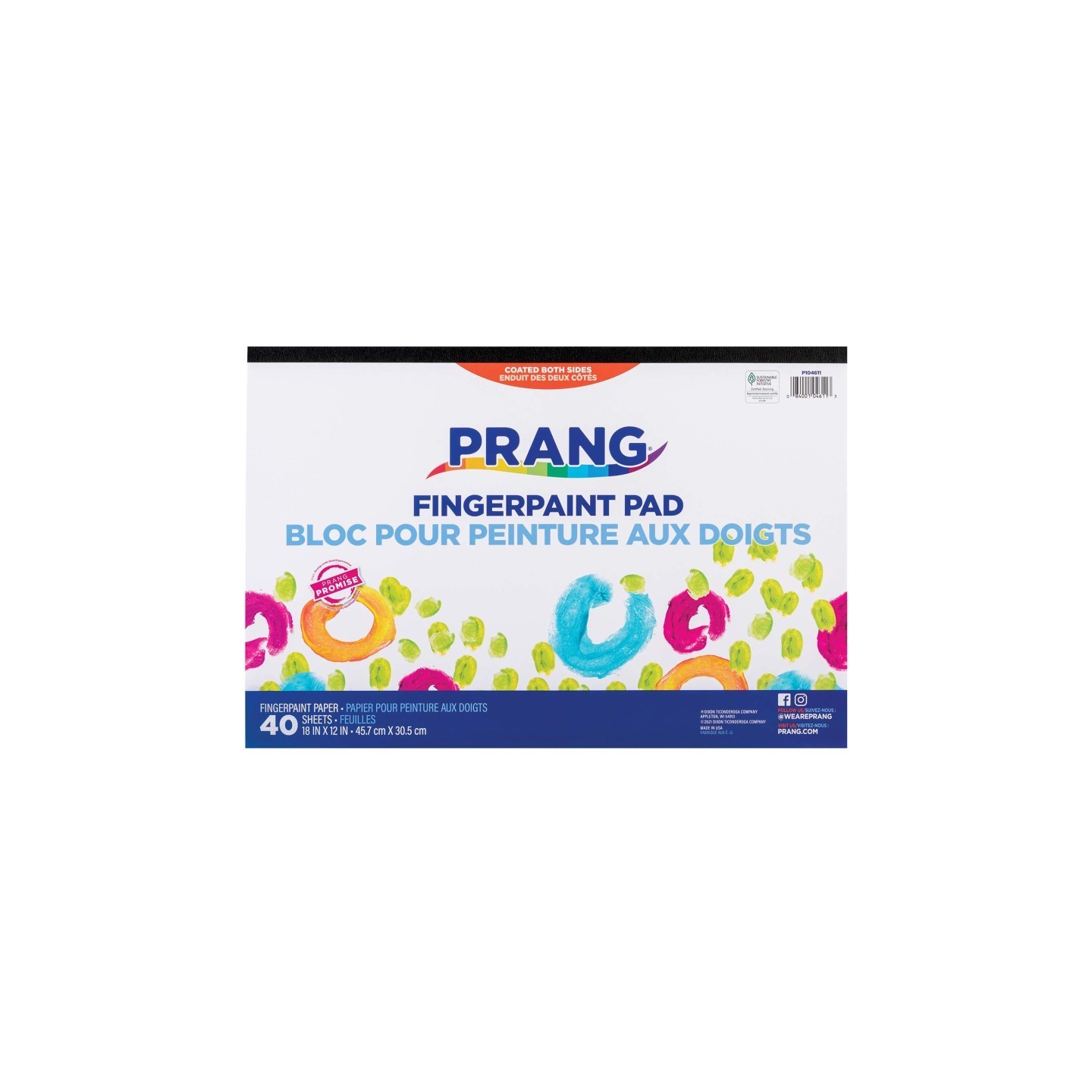 Prang® Painting Paper Pad, White, 18" x 12", 40 Sheets