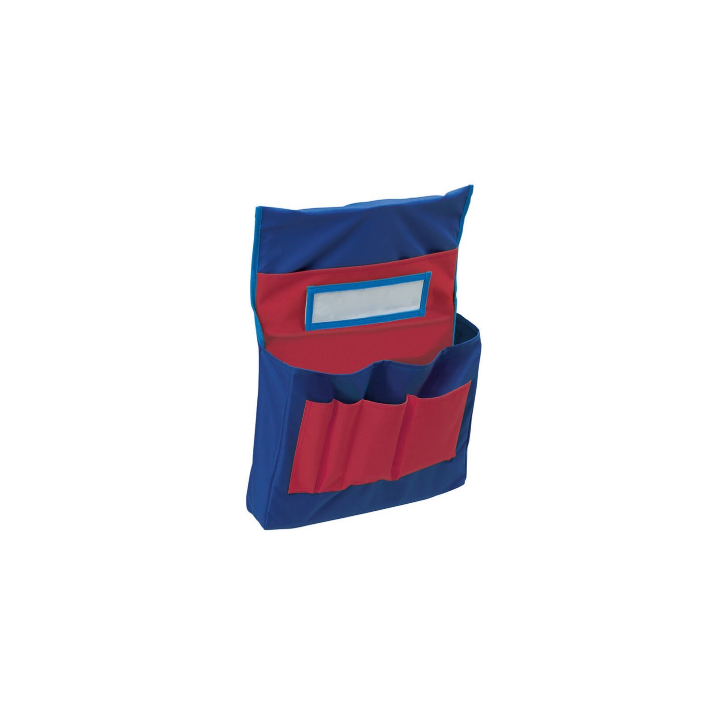 Pacon® Chair Storage Pocket Chart, Blue & Red, 18-1/2"H x 14-1/2"W x 2-1/2"D, 1 Chart