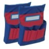 Pacon® Chair Storage Pocket Chart, Blue & Red, 18-1/2"H x 14-1/2"W x 2-1/2"D, Pack of 2