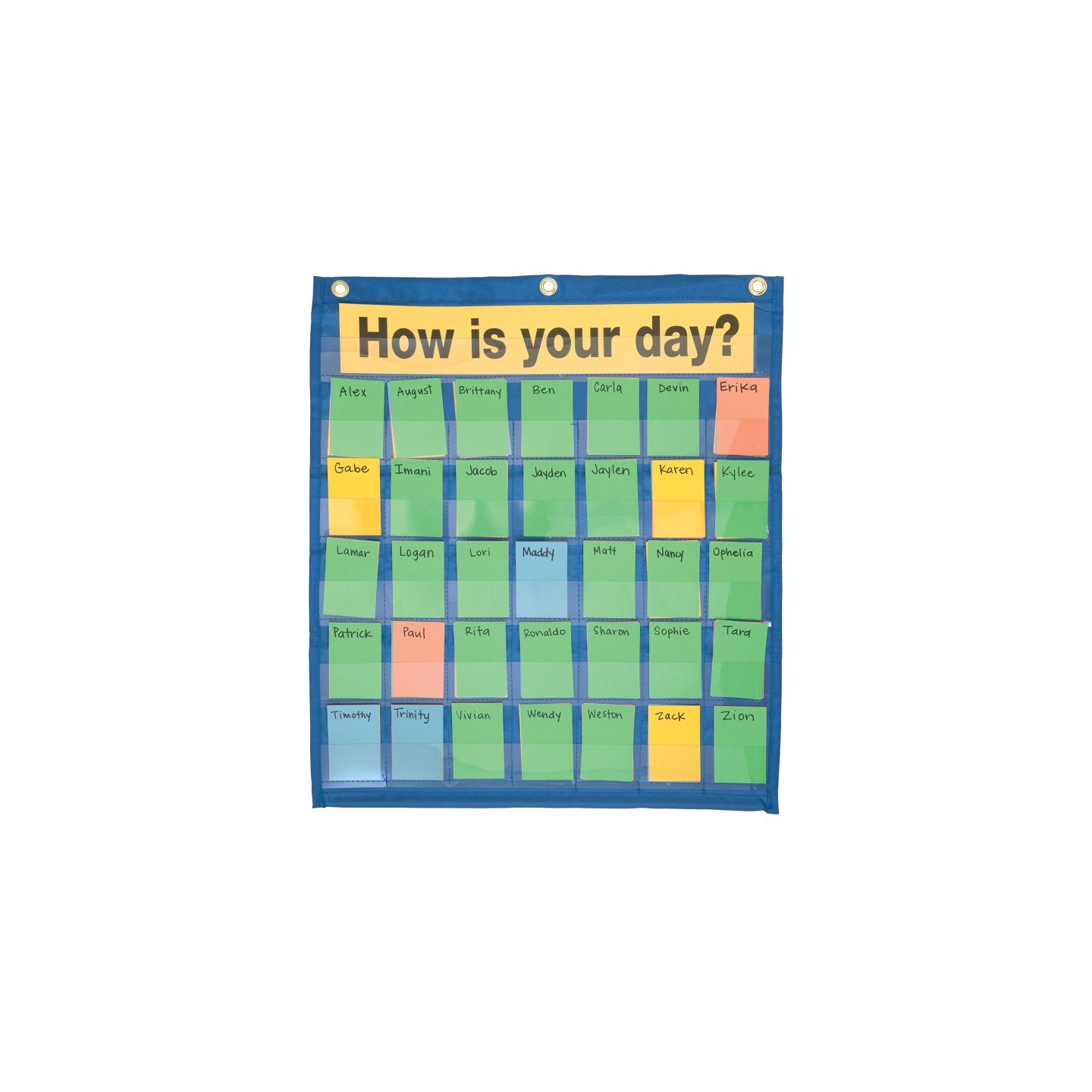 Pacon® Behavioral Pocket Chart, Blue, 18-1/2" x 21", 1 Chart