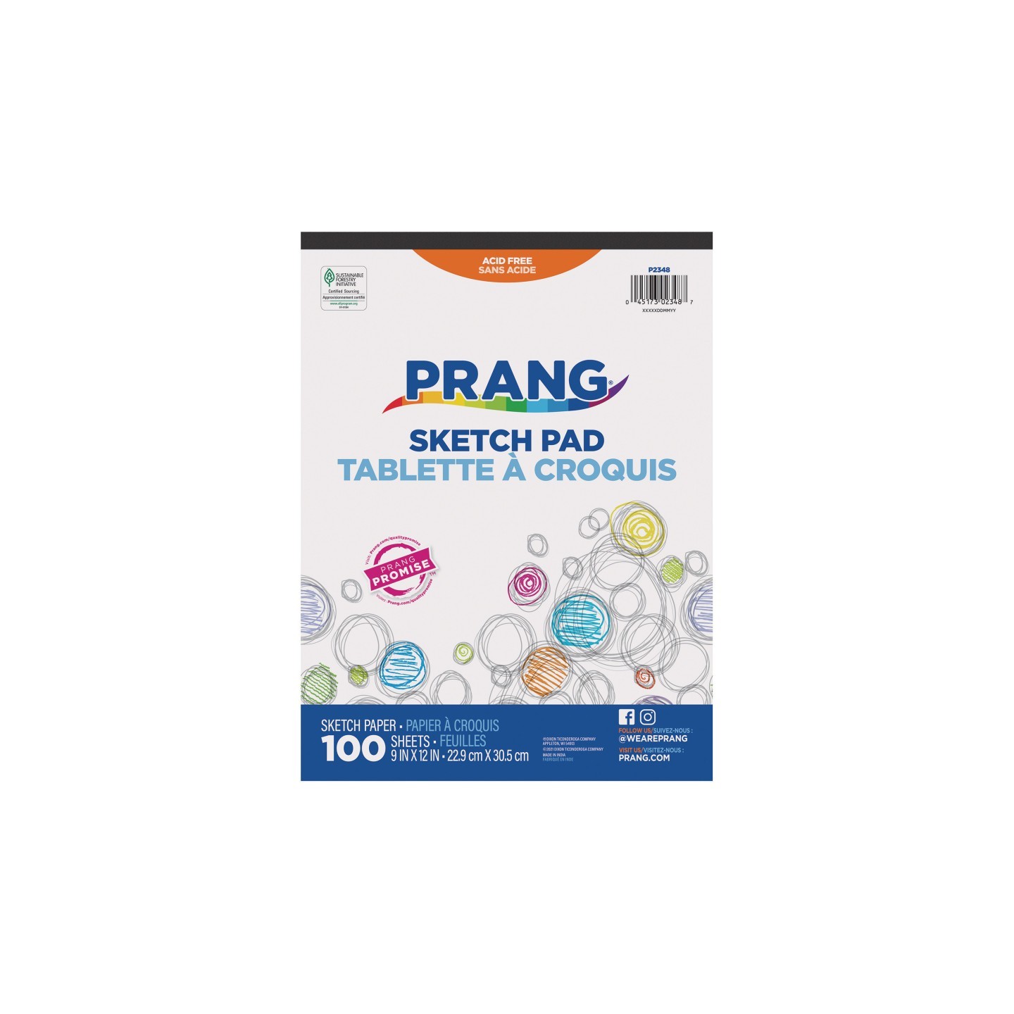 Prang® Sketch Pad, 9" x 12", 100 Sheets