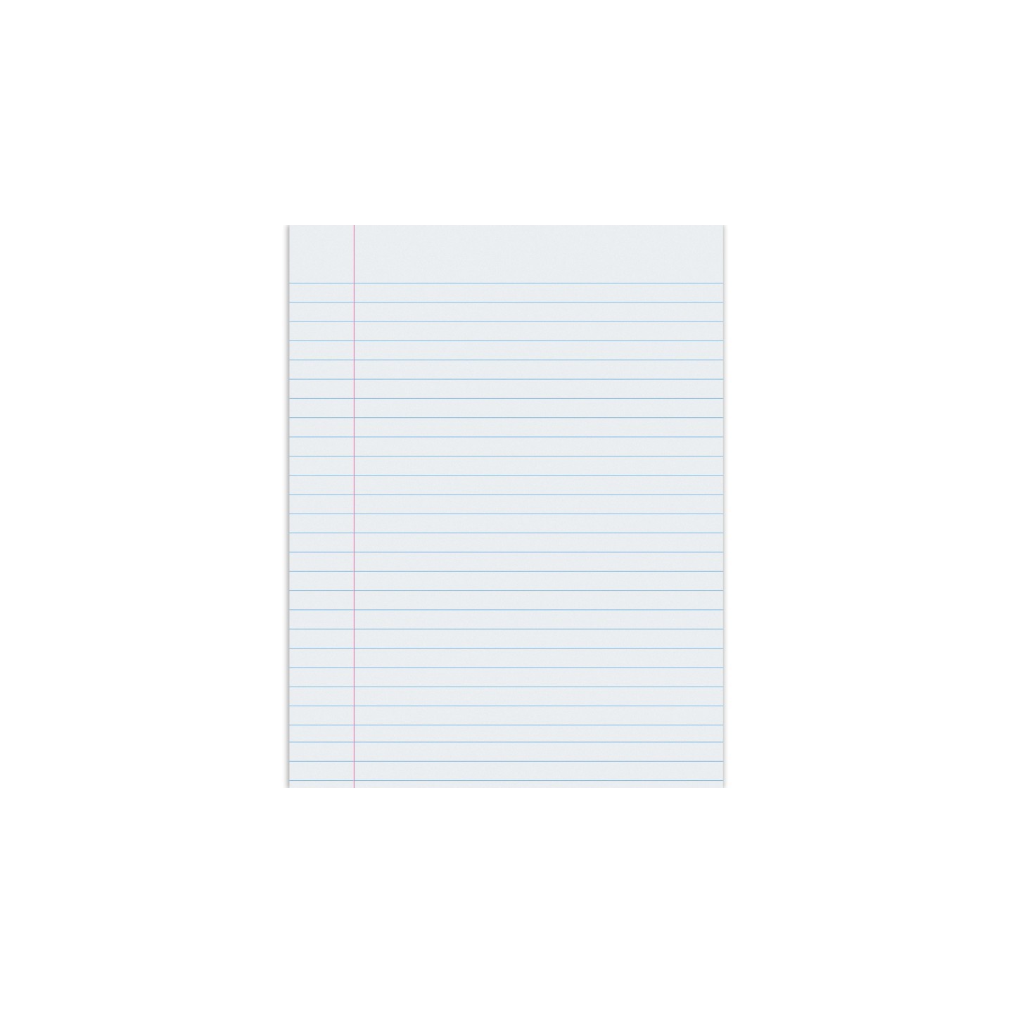Pacon® Composition Paper, White, Red Margin, 3/8" Ruled, 8-1/2" x 11", 500 Sheets