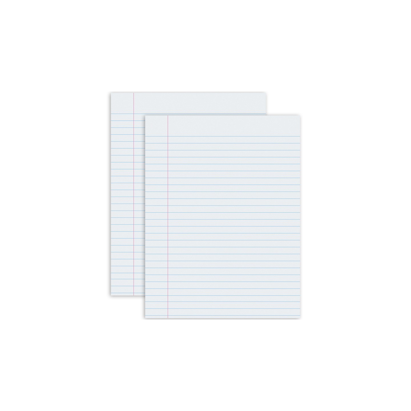 Pacon® Composition Paper, White, Red Margin, .375" Ruled, 8-1/2" x 11", 500 Sheets Per Pack, 2 Packs