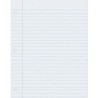 Pacon® Composition Paper, White, 3-Hole Punched, Red Margin, 3/8" Ruled, 8-1/2" x 11", 500 Sheets