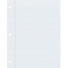 Pacon® Composition Paper, White, 3-Hole Punched, Red Margin, 9/32" Ruled, 8-1/2" x 11", 500 Sheets
