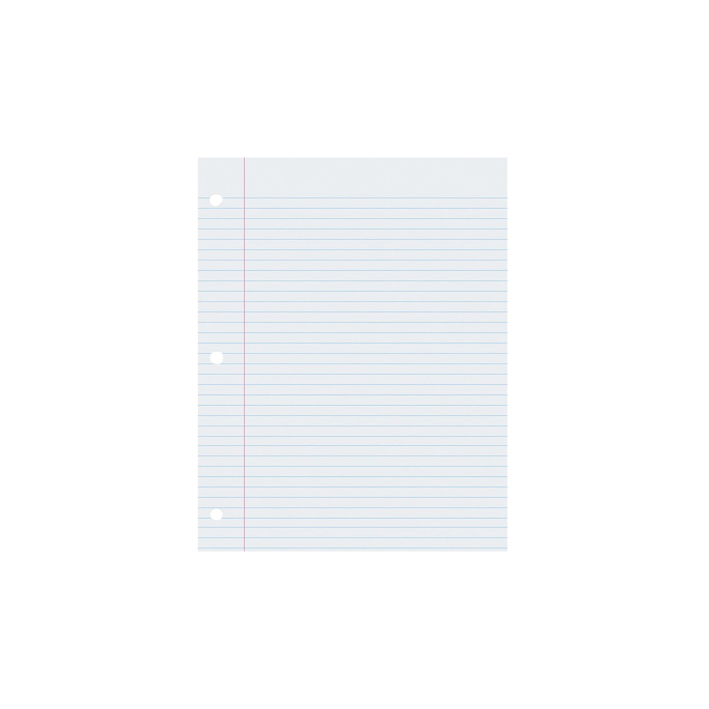 Pacon® Composition Paper, White, Red Margin, 9/32" Ruled, 8 1/2" x 11", 500 Sheets Per Pack, 2 Packs