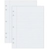 Pacon® Composition Paper, White, 5-Hole Punched, Red Margin, 3/8" Ruled, 8" x 10-1/2", 500 Sheets Per Pack, 2 Packs