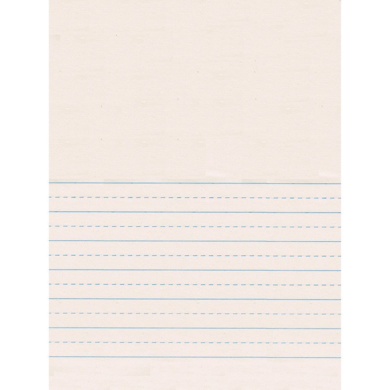Pacon® Newsprint Handwriting Paper, Picture Story, 7/8" x 7/16" Ruled Short, 9" x 12", 500 Sheets