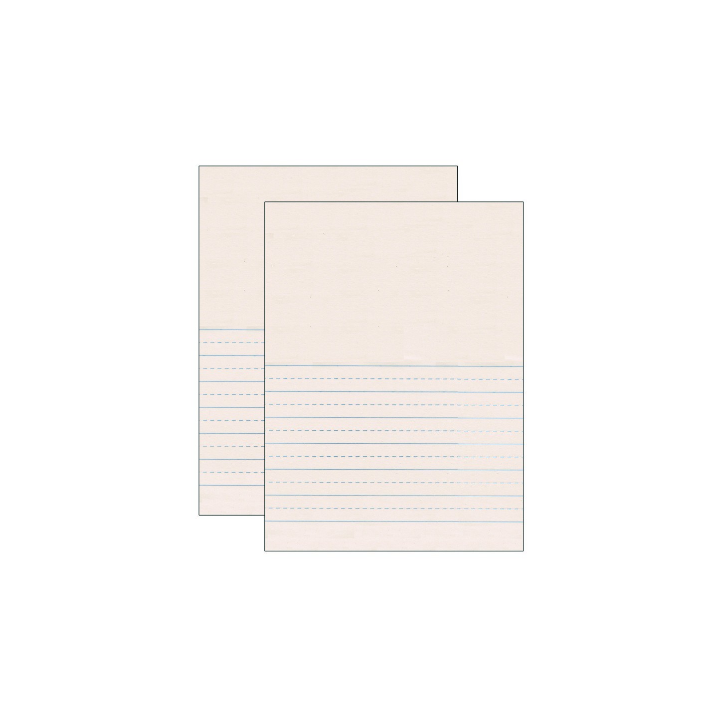 Pacon® Newsprint Handwriting Paper, Picture Story, 7/8" x 7/16" Ruled Short, 9" x 12", 500 Sheets Per Pack, 2 Packs