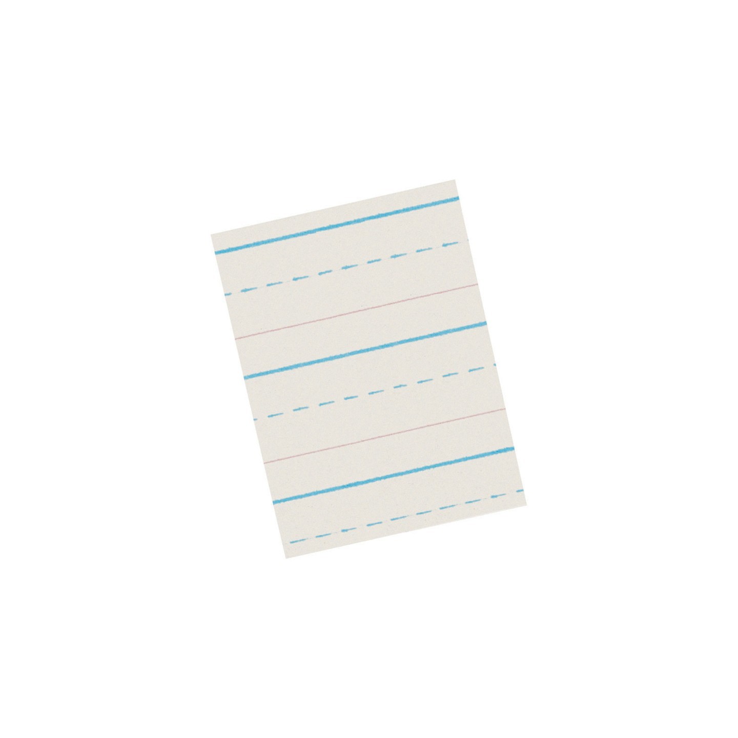 Pacon® Newsprint Handwriting Paper, Skip-A-Line, Grade 1, 1/2" x 1/4" x 1/4" Ruled Long, 11" x 8-1/2", 500 Sheets