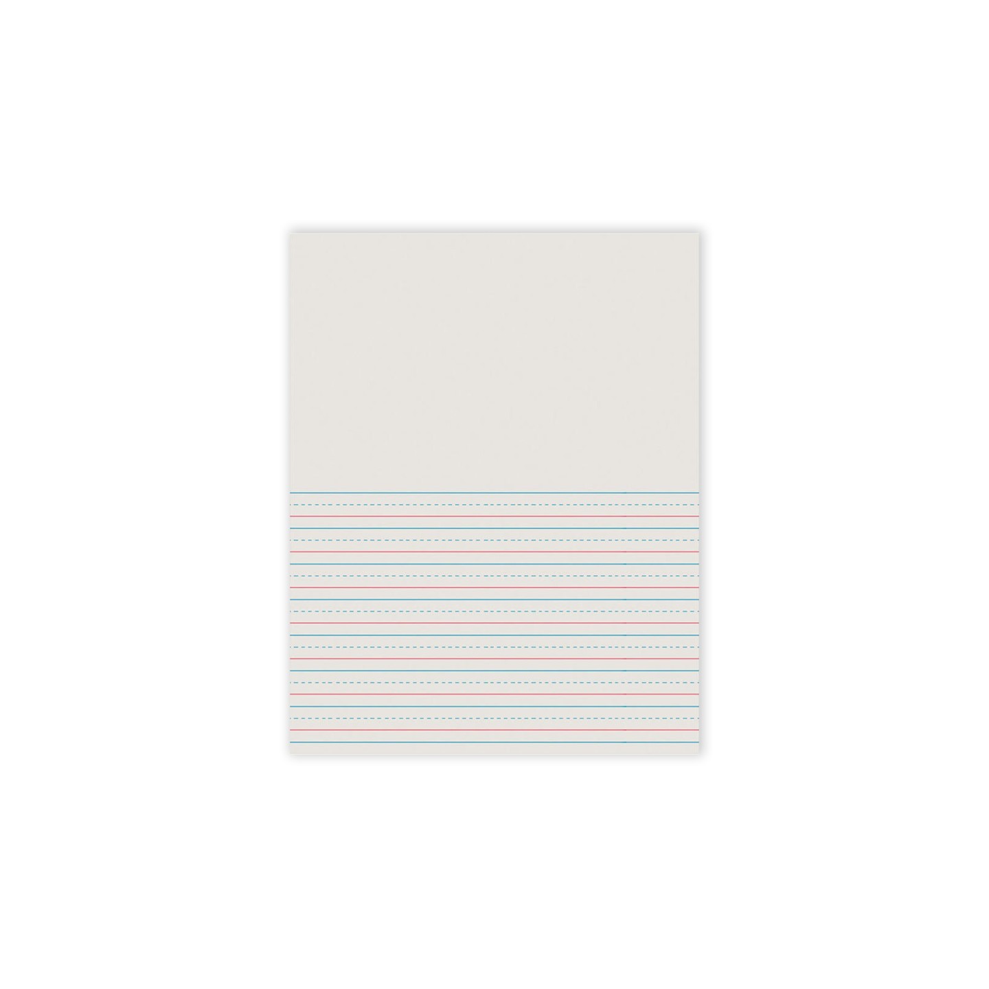Pacon® Newsprint Handwriting Paper, Picture Story, Grade 2, 1/2" x 1/4" x 1/4" Ruled Short, 8-1/2" x 11", 500 Sheets