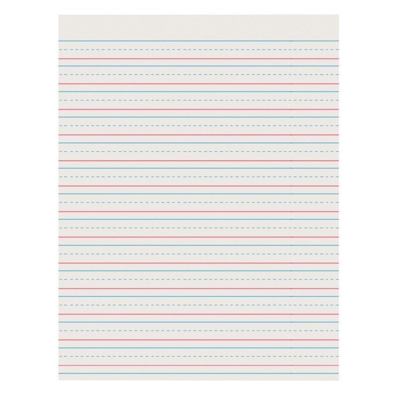 Pacon® Newsprint Handwriting Paper, Skip-A-Line, Grades 2-3, 1/2" x 1/4" x 1/4" Ruled Short, 8-1/2" x 11", 500 Sheets