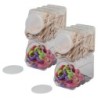 Pacon® Interlocking Storage Container With Lid, Clear, 5-1/2" x 9-1/2" x 6-3/4", Pack of 2
