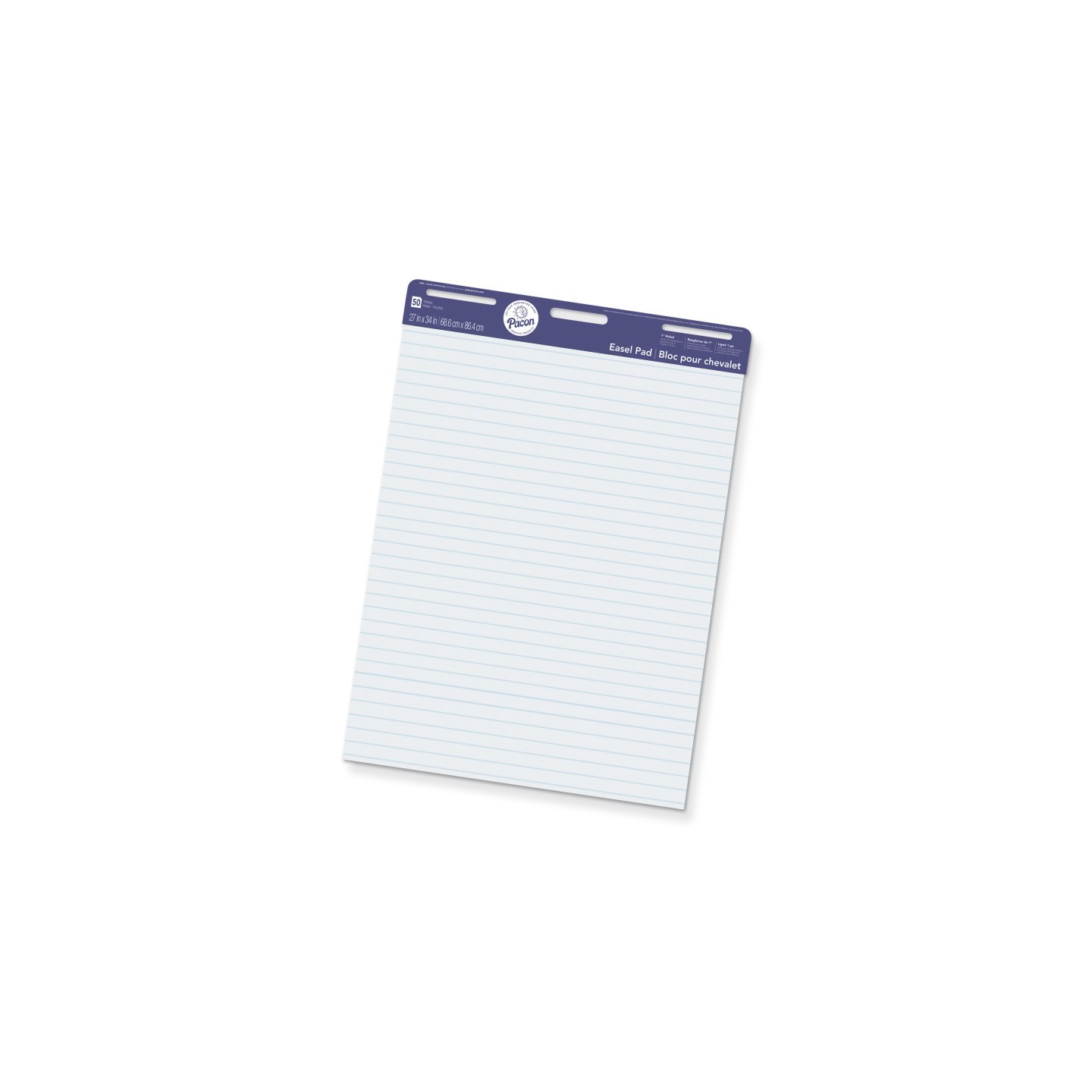 Pacon® Easel Pad, Non-Adhesive, White, 1" Ruled 27" x 34", 50 Sheets
