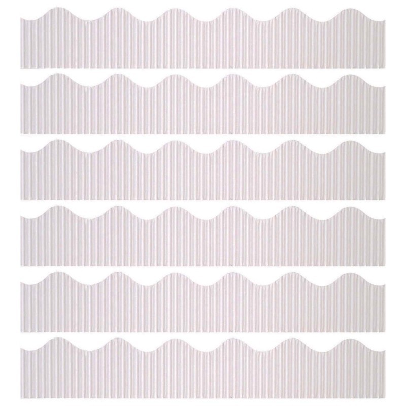 Bordette® Decorative Border, White, 2-1/4" x 50', 6 Rolls