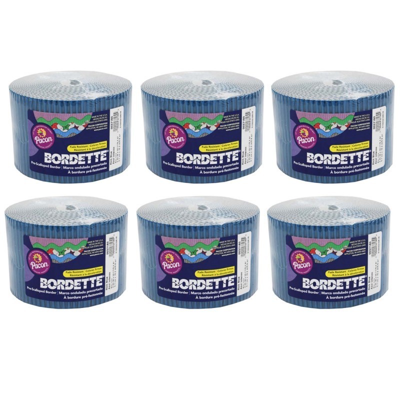 Bordette® Decorative Border, Rich Blue, 2-1/4" x 50', 6 Rolls