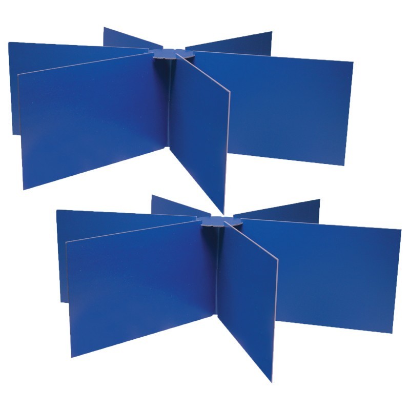 Pacon® Privacy Boards, Blue, Round Table Compatible, 48" Diameter x 14" High, Pack of 2