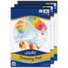 UCreate® Drawing Paper Pad, Heavyweight, 12" x 18", 24 Sheets, Pack of 3