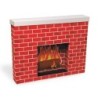 Corobuff® Corrugated Paper Fireplace, Tu-Tone Brick, 30"H x 38"W x 7"D