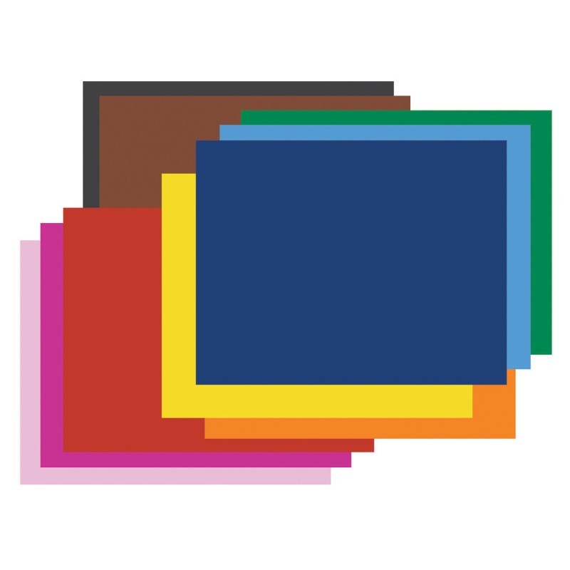 Pacon® 4-Ply Railroad Board, 10 Assorted Colors, 22" x 28", 25 Sheets