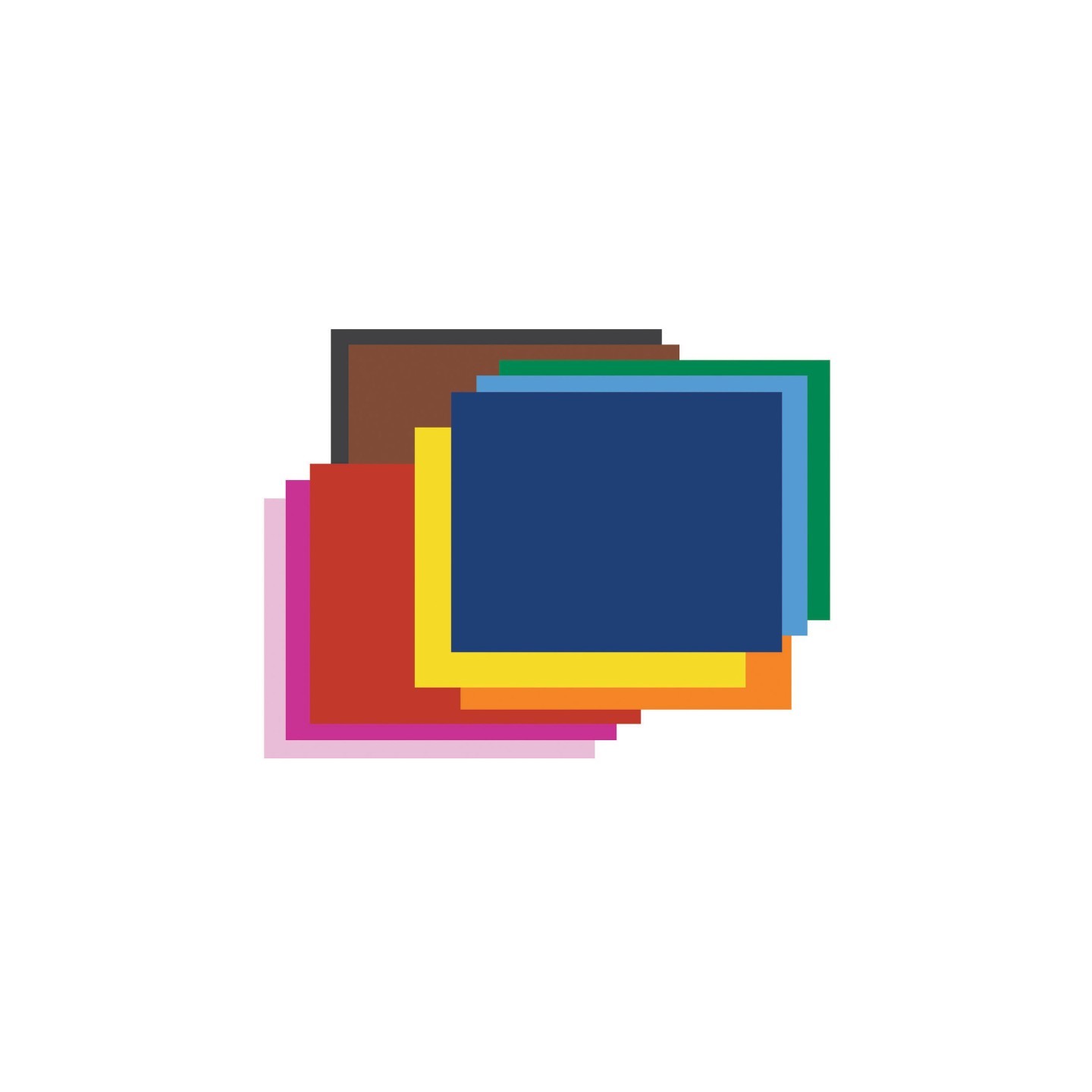 Pacon® 4-Ply Railroad Board, 10 Assorted Colors, 22" x 28", 25 Sheets