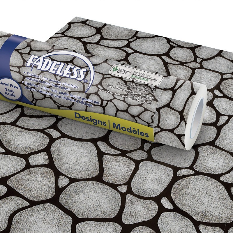 Fadeless® Bulletin Board Art Paper, Rock Wall, 48" x 50', 1 Roll
