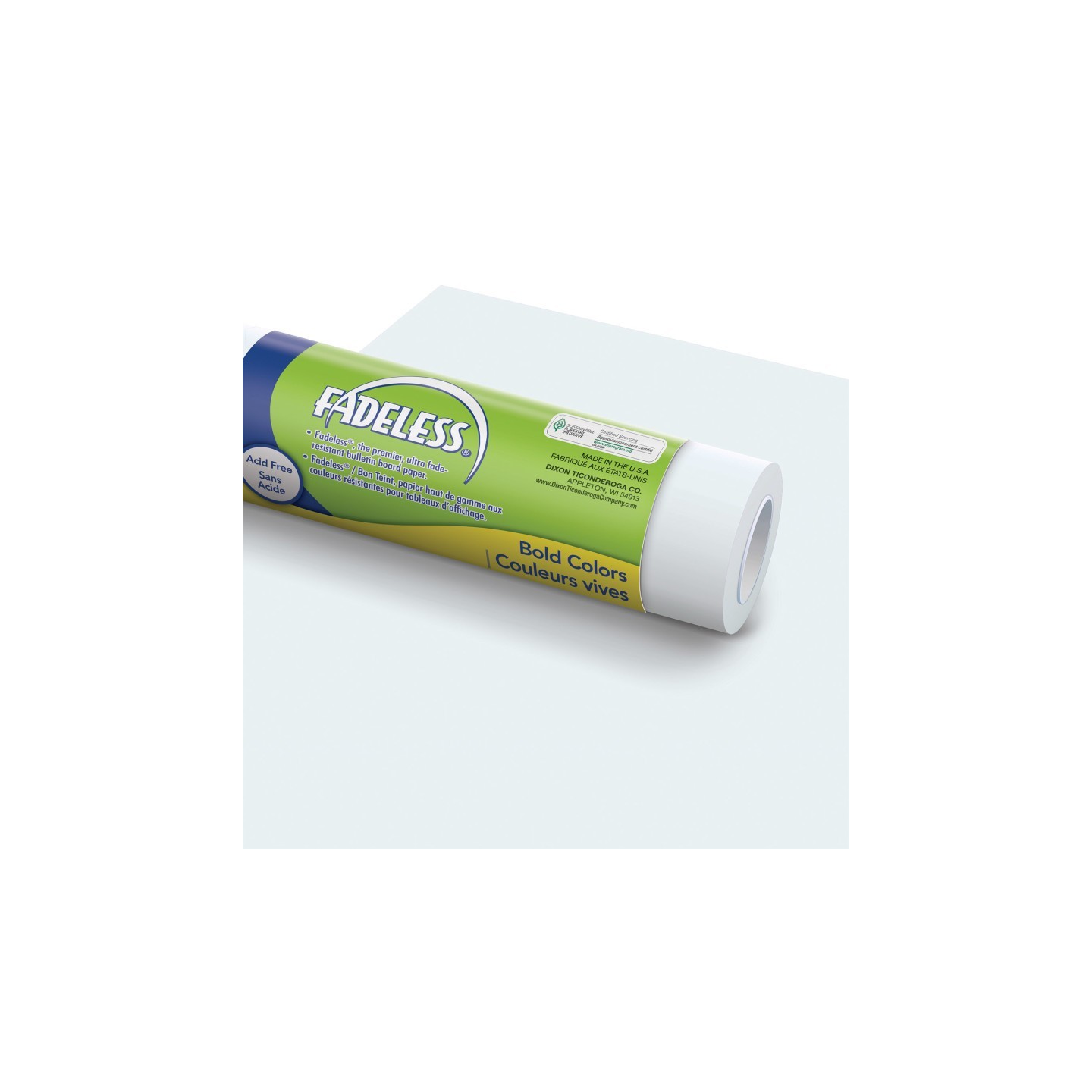 Fadeless® Bulletin Board Art Paper, White, 48" x 50', 1 Roll