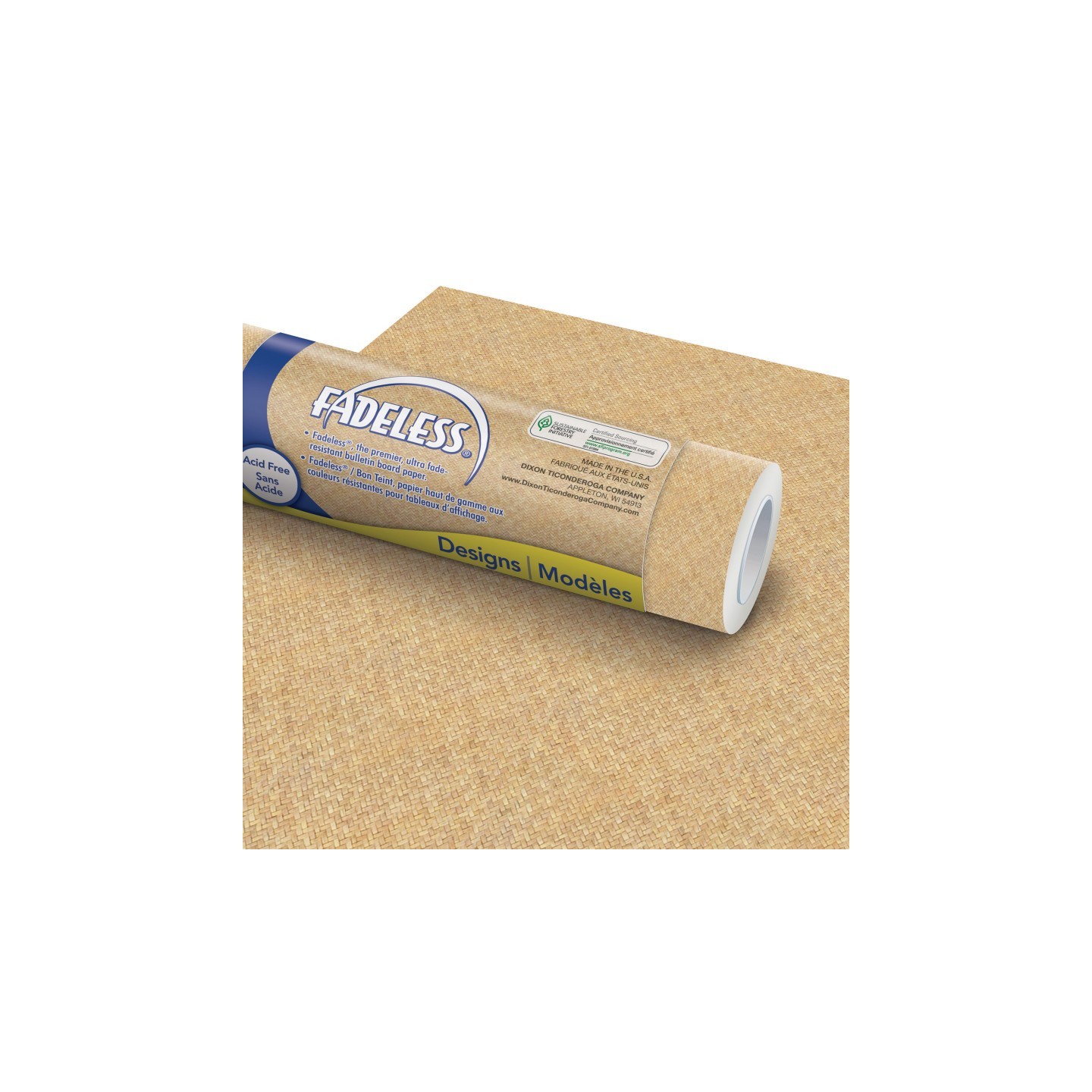 Fadeless® Design Roll, 48" x 12', Wicker, 4 Rolls