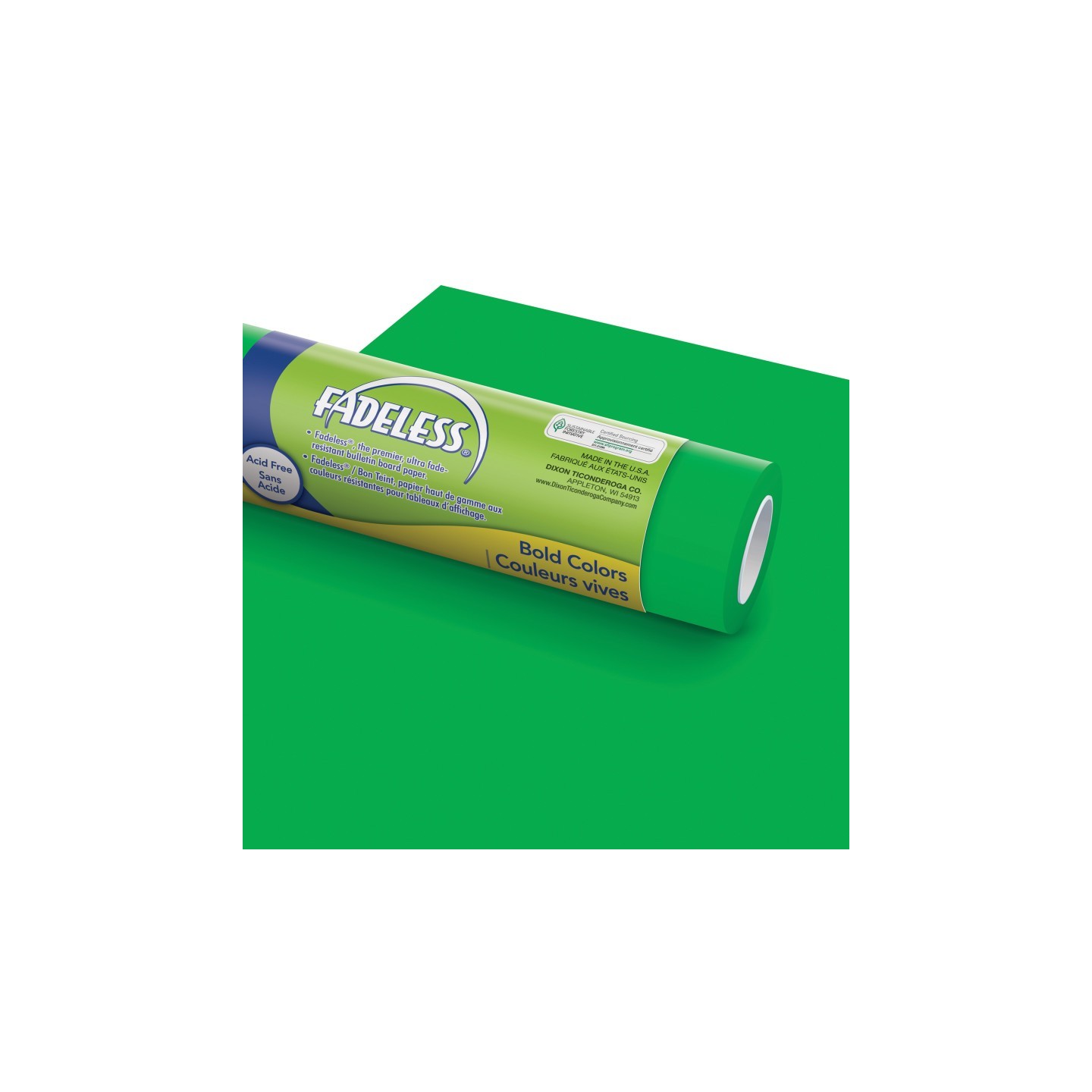 Fadeless® Bulletin Board Art Paper, Apple Green, 48" x 12', 4 Rolls