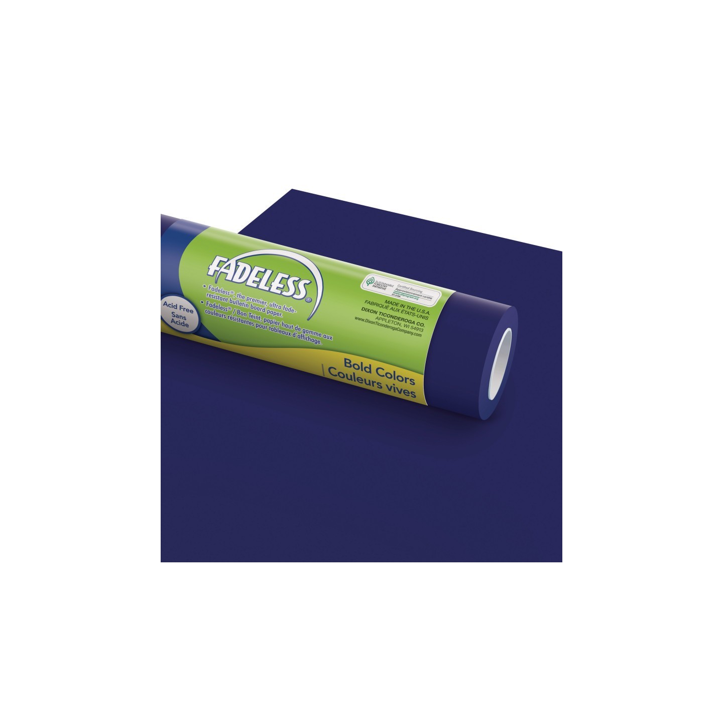 Fadeless® Bulletin Board Art Paper, Rich Blue, 48" x 12', 4 Rolls