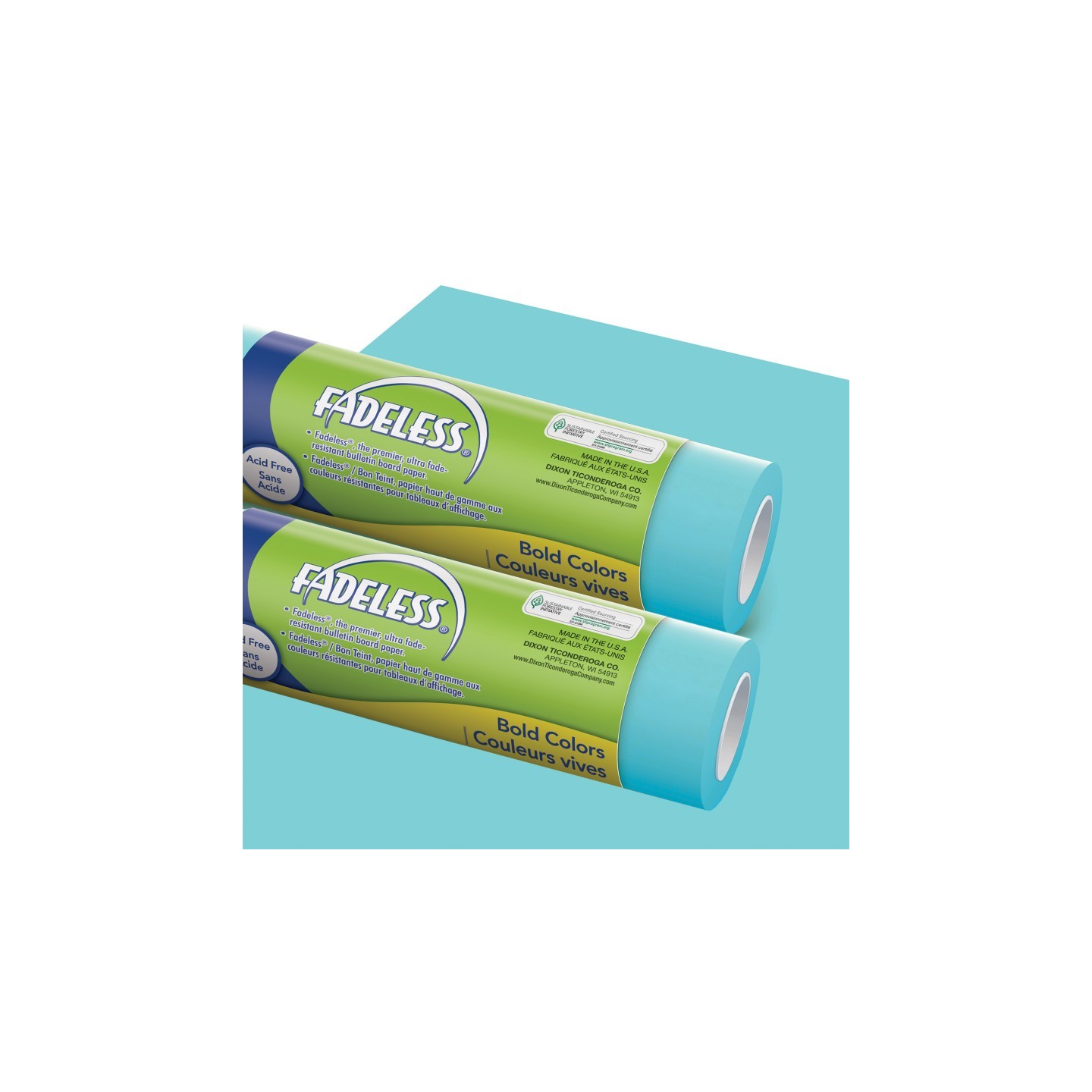 Fadeless® Bulletin Board Art Paper, Lite Blue, 24" x 60', 2 Rolls