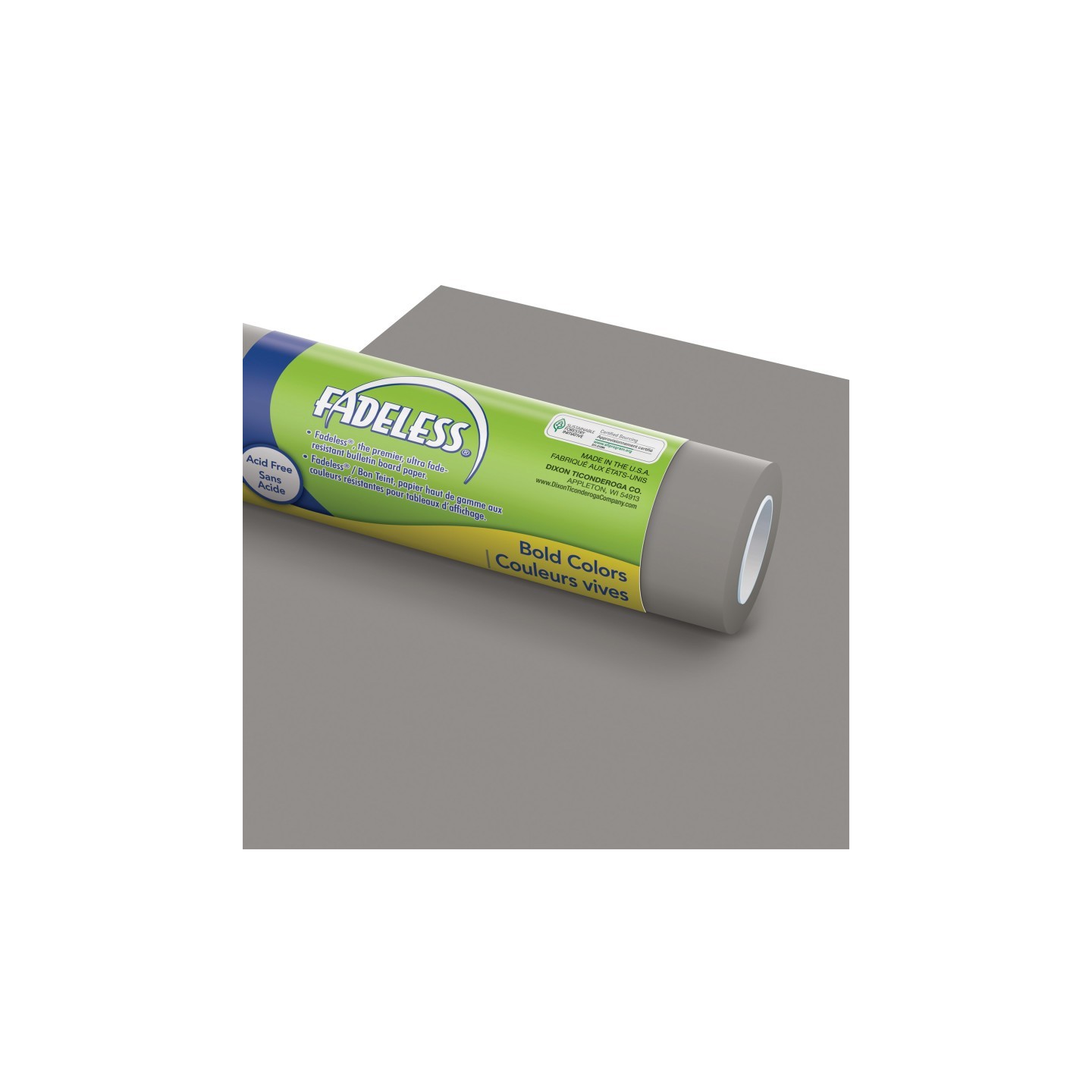 Fadeless® Bulletin Board Art Paper, Pewter, 48" x 50', 1 Roll