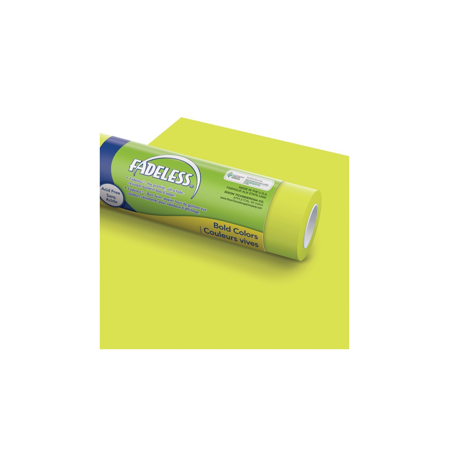 Fadeless® Bulletin Board Art Paper, Lime, 48" x 50', 1 Roll