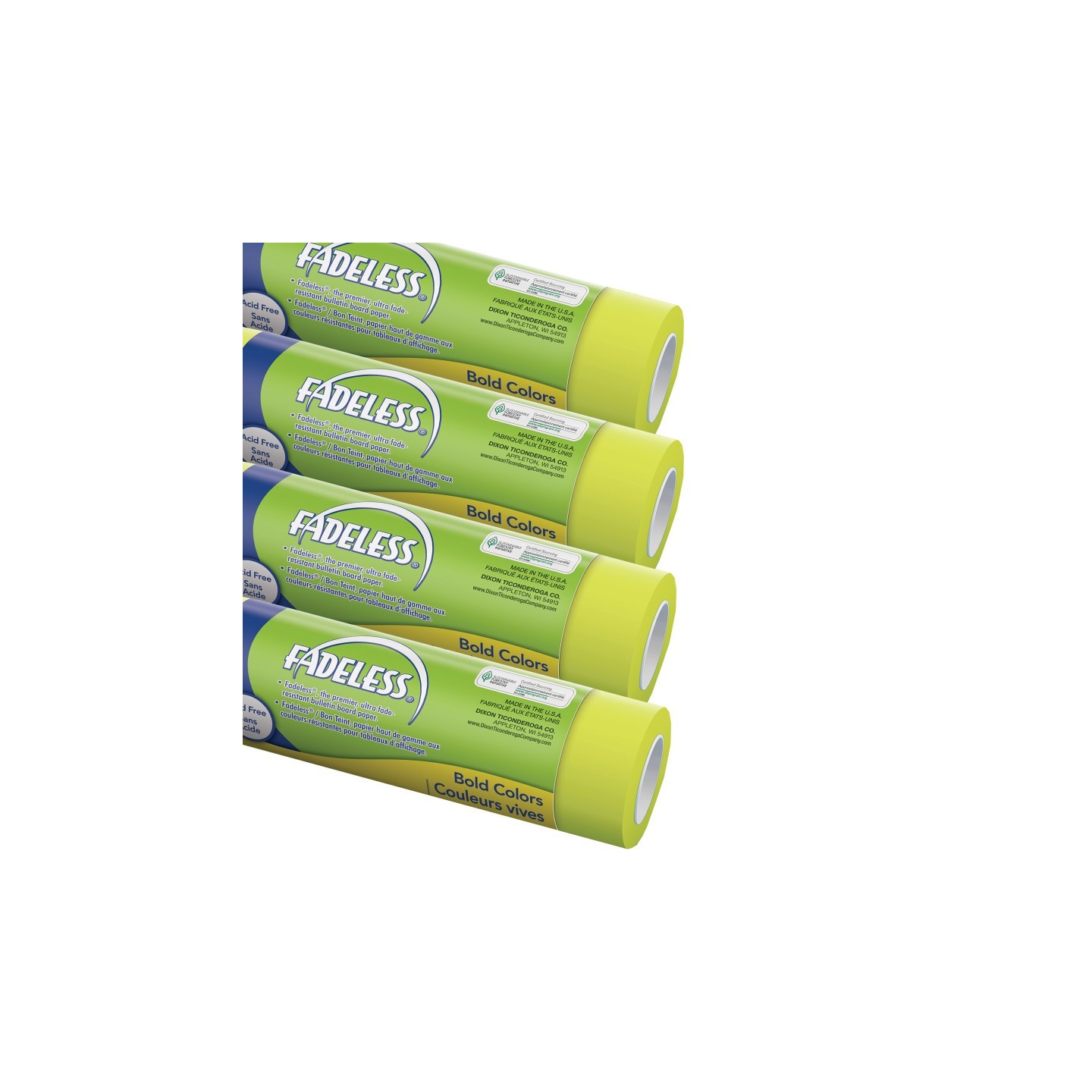 Fadeless® Bulletin Board Art Paper, Lime, 48" x 12', 4 Rolls