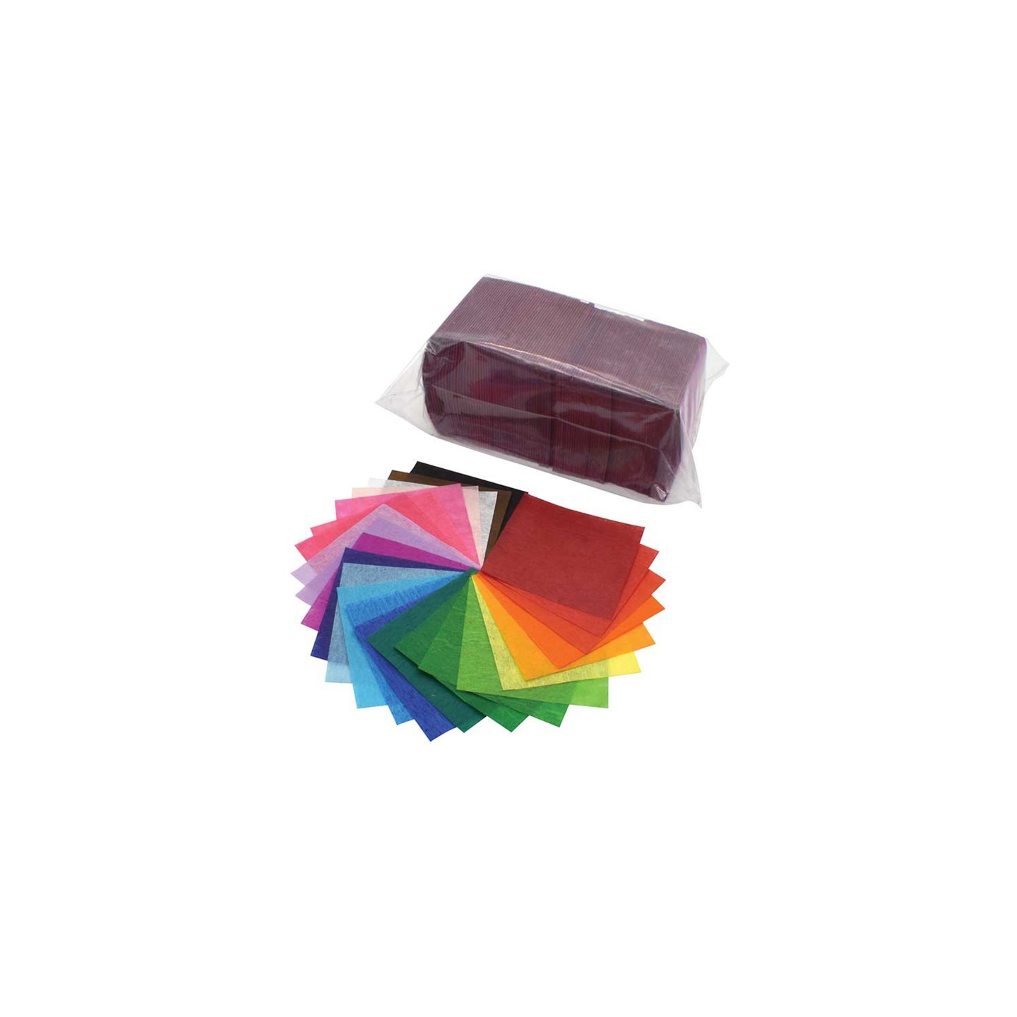 Spectra® Deluxe Bleeding Art Tissue Squares, 25 Assorted Colors, 1-1/2" x 1-1/2", 2500 Squares