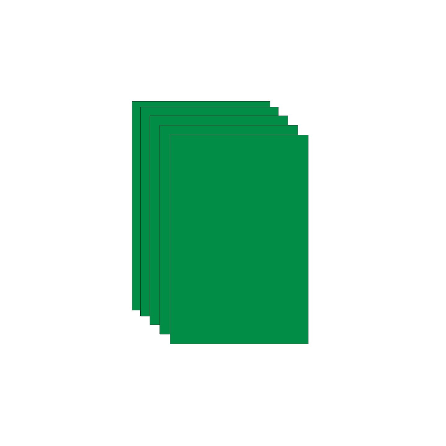 Spectra® Deluxe Bleeding Art Tissue, Apple Green, 20" x 30", 24 Sheets Per Pack, 5 Packs
