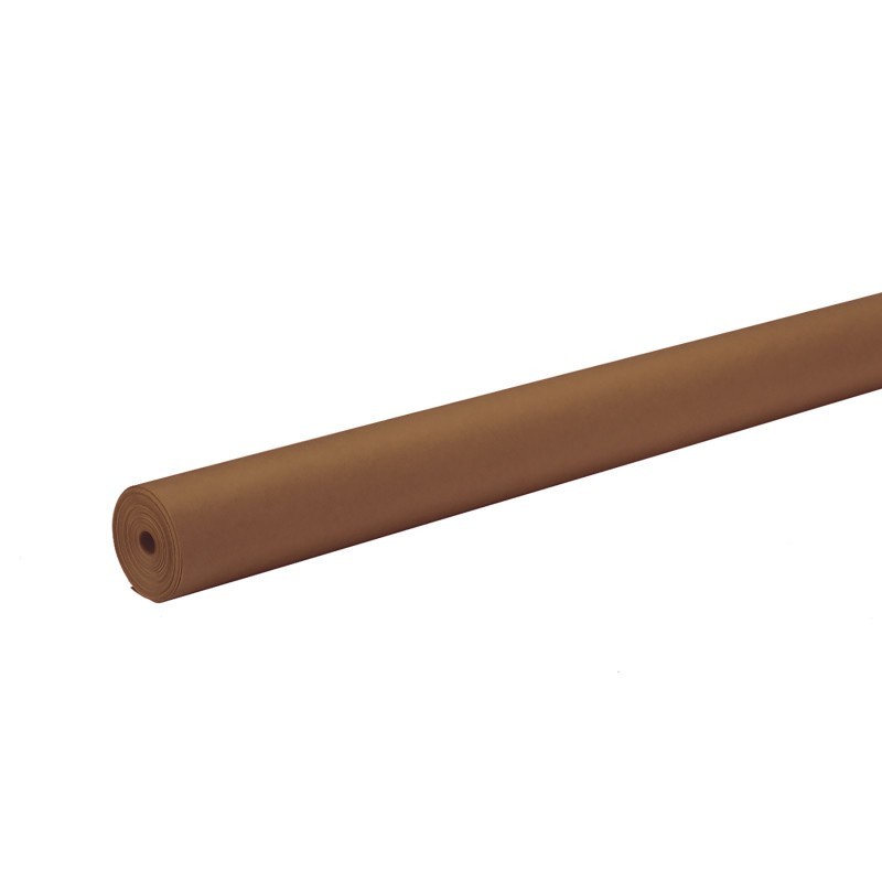Rainbow® Colored Kraft Duo-Finish Paper, 48" x 200', Brown, 1 Roll